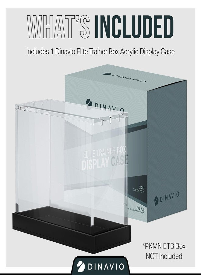 Dinavio Crafthouse Elite Trainer Box Acrylic Case - ETB Protector Case - Elite Trainer Box Protector - 8mm + 5mm Acrylic 5x3mm Magnets - Compatible with PKMN ETB Boxes (Black Base) - Image 2