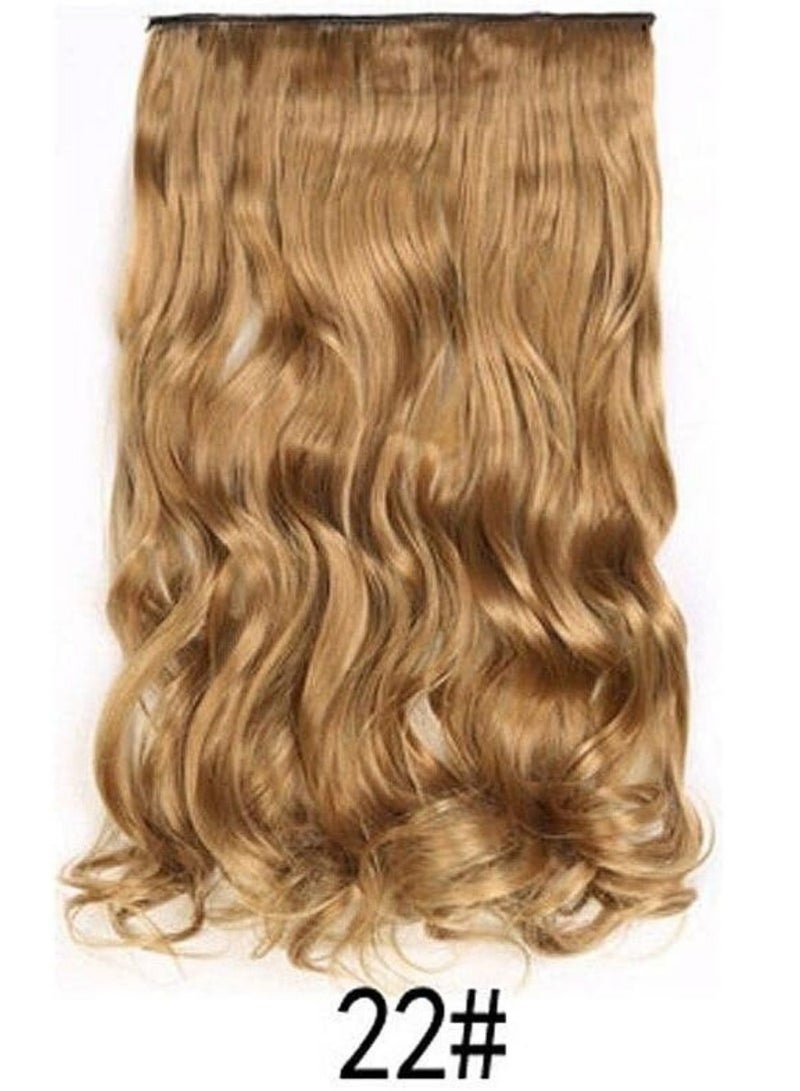Estelle Eestelle full head one-piece long straight and Body Wave hair extension, with 5 clips, suitable for women and girls (#22, Body Wave) - Image 2