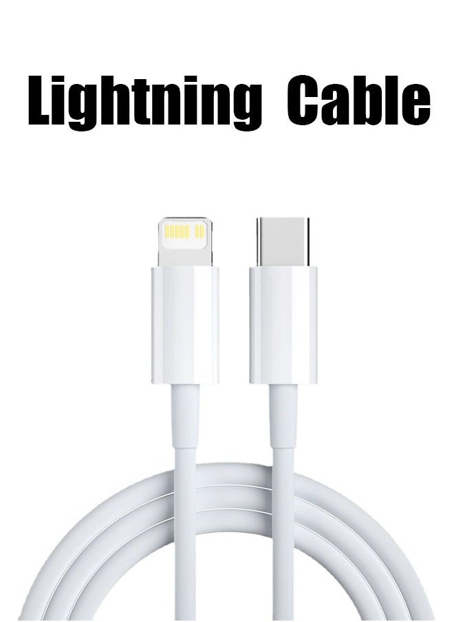 Generic USB C to Lightning Charge Cable White 1M, MFi Certified, Supports Power Delivery, Data Transmission, Fast Charging Cable Compatible with iPhone 14 Pro Max/14/13/12/11 Pro/X/XS/XR/8 Plus/AirPods Pro  - Image 1