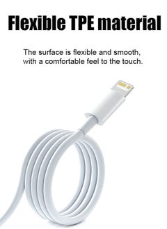Generic USB C to Lightning Charge Cable White 1M, MFi Certified, Supports Power Delivery, Data Transmission, Fast Charging Cable Compatible with iPhone 14 Pro Max/14/13/12/11 Pro/X/XS/XR/8 Plus/AirPods Pro  - Image 3