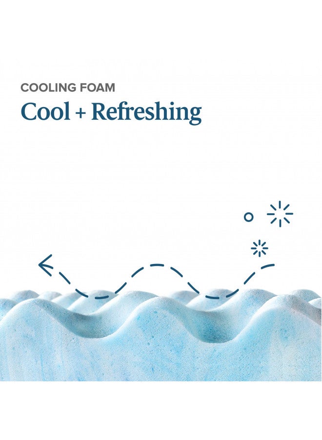 Zinus ZINUS 1.5 Inch Swirl Gel Cooling Memory Foam Mattress Topper, Cooling Airflow Design, CertiPUR-US Certified, Queen  - Image 3