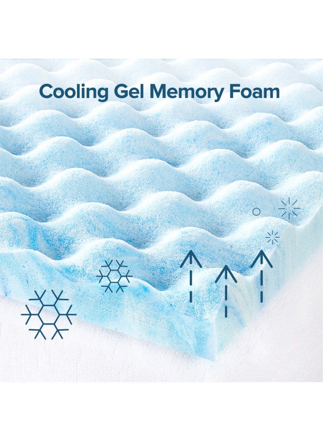 Zinus ZINUS 1.5 Inch Swirl Gel Cooling Memory Foam Mattress Topper, Cooling Airflow Design, CertiPUR-US Certified, Queen  - Image 4