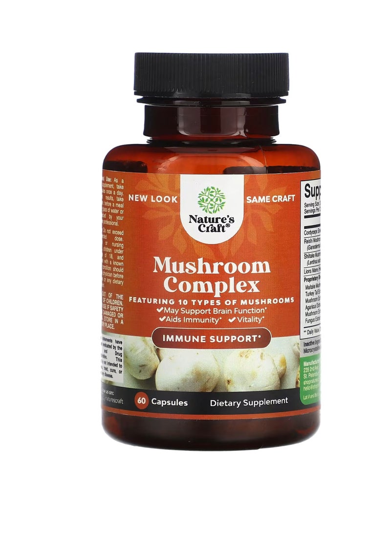 Nature's Craft Mushroom Complex, 60 Capsules