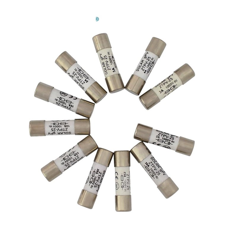 صمام شمسي 32 أمبير 30 قطعة تيار مستمر 1000 فولت 10x38 ملم حماية نظام الطاقة الشمسية الكهروضوئية سبائك معدنية - Image 1