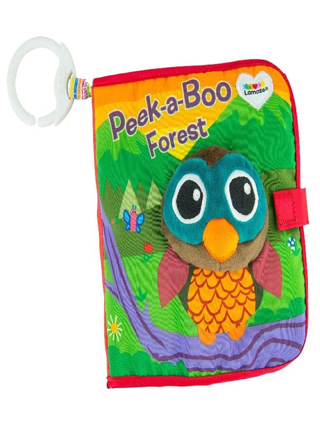 Lamaze - Lamaze Peek-A-Boo Forest Soft Baby Book - Clip-On Cloth Book - Washable Crinkling Fabric Pages for Sensory Play - Teething and Learning Toys for Babies - 6 Months and Up - Image 1
