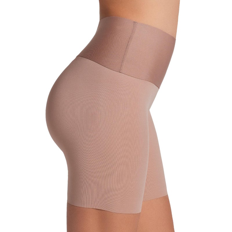 Leonisa Stay-in-Place Seamless Shaper Shorts for Women - High Waisted Shapewear Tummy Control - Anti-chafing Slip Shorts Brown - Image 1