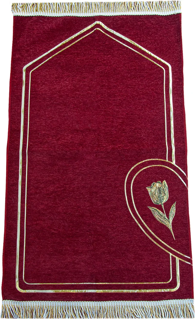 İhvan Online Ihvan Online Chenille Heart Groom Bride Dowry Double Prayer Rug Set