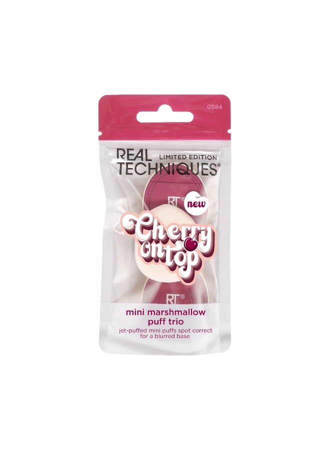 REAL TECHNIQUES Limited Edition Cherry On Top Mini Marshmallow Puff Trio - Image 1
