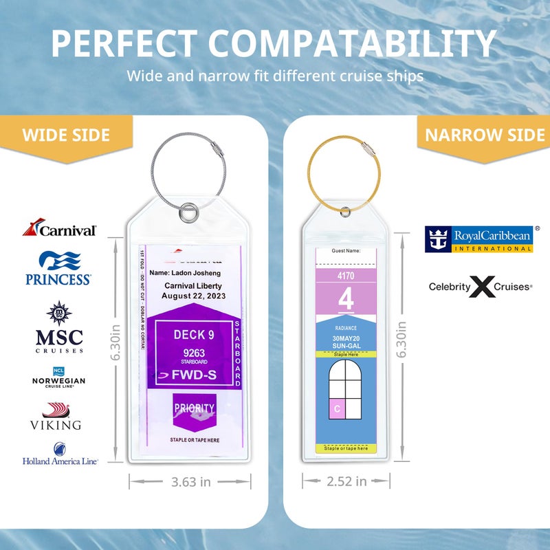 Jollyants Cruise Ship Essentials for Carnival, Princess, NCL, MSC by JOLLYANTS, Cruise Luggage Tag Holders, Cruise Must Haves Waterproof & Reusable - Image 3