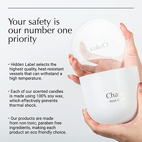 Hidden Label Rose Quartz Candle with Crystals Inside, 12oz Crystal-Infused Aromatherapy | Dual Crackling Wood Wicks | Unique Meditation Spiritual Gifts for Women - Image 5