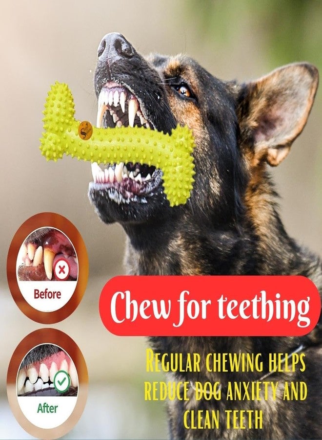 سايج سكوير لعبة مضغ على شكل عظمة من المطاط الطبيعي من سيج سكوير - متينة وآمنة للكلاب والجراء والقطط والقطط الصغيرة - جودة ومتانة في كل قضمة، اللعبة المثالية للمضغ ووقت اللعب (أصفر) - Image 5