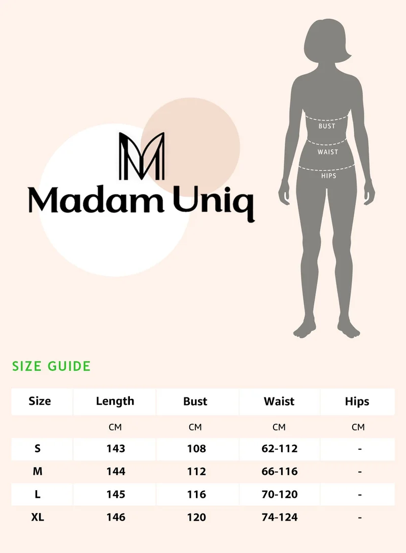 Madam Uniq Brown Pleated Tiered Long - Sleeve Maxi Dress