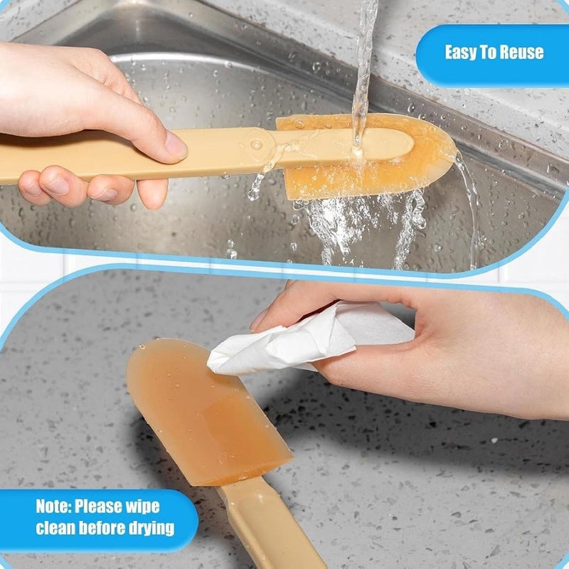 HEEPDD 4Pcs Silicone Caulking Tool, Scratch Resistance Flexible Elastic Silicone Grout Finishing Spatula Set for Caulking Grouting Waterproofing Sink Joints Window Glass Wall Floor - Image 3