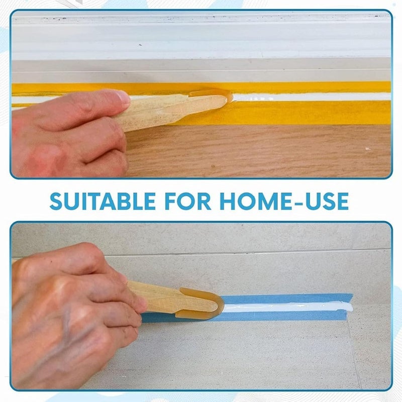 HEEPDD 4Pcs Silicone Caulking Tool, Scratch Resistance Flexible Elastic Silicone Grout Finishing Spatula Set for Caulking Grouting Waterproofing Sink Joints Window Glass Wall Floor - Image 4
