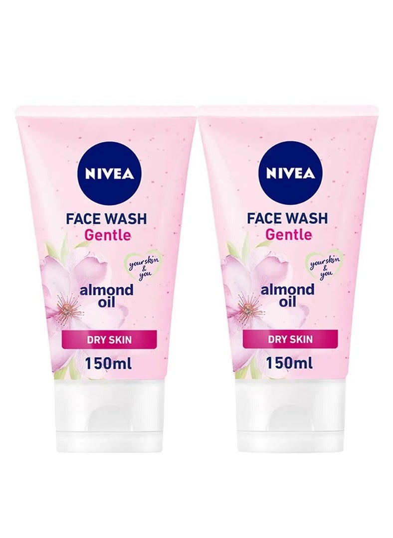 Face Wash Gentle  Almond Oil Cleanser for Dry to Sensitive Skin 150ml Pack of 2 - pzsku/Z2DB0ADE8D8719EB35426Z/45/_/1706197184/15996c36-8a18-498f-a3d3-2f2b94f44300