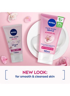 Nivea Face Wash Gentle  Almond Oil Cleanser for Dry to Sensitive Skin 150ml Pack of 2  - Image 4