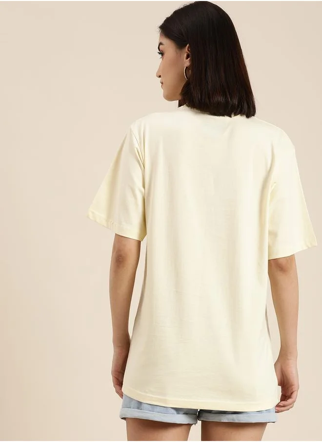 Dillinger Oversized Graphic Print T-Shirt with Short Sleeves by Styli