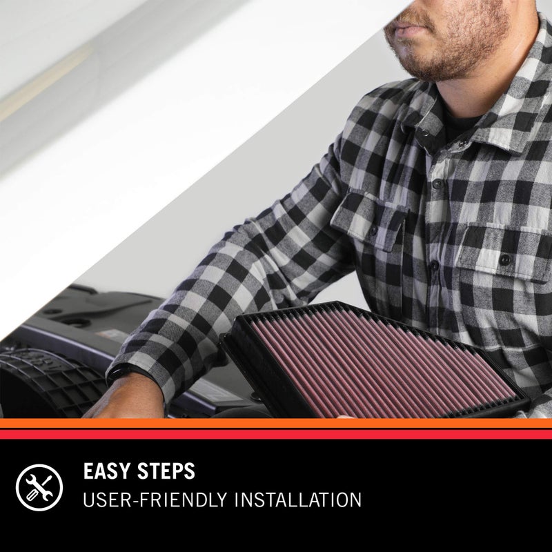 KN Engine Air Filter Reusable Clean Every 75000 Miles Washable Premium Replacement Car Air Filter Compatible with 20192020 NISSAN Altima 335094 - Image 5