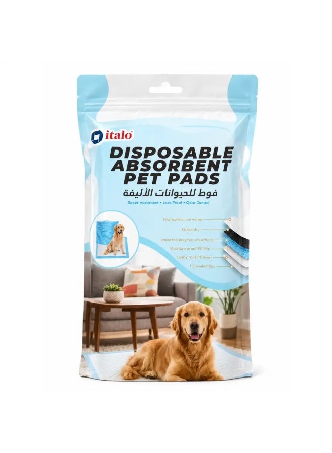 Italo Disposable Absorbent Pet Pads - 60x60Cm 10Pcs