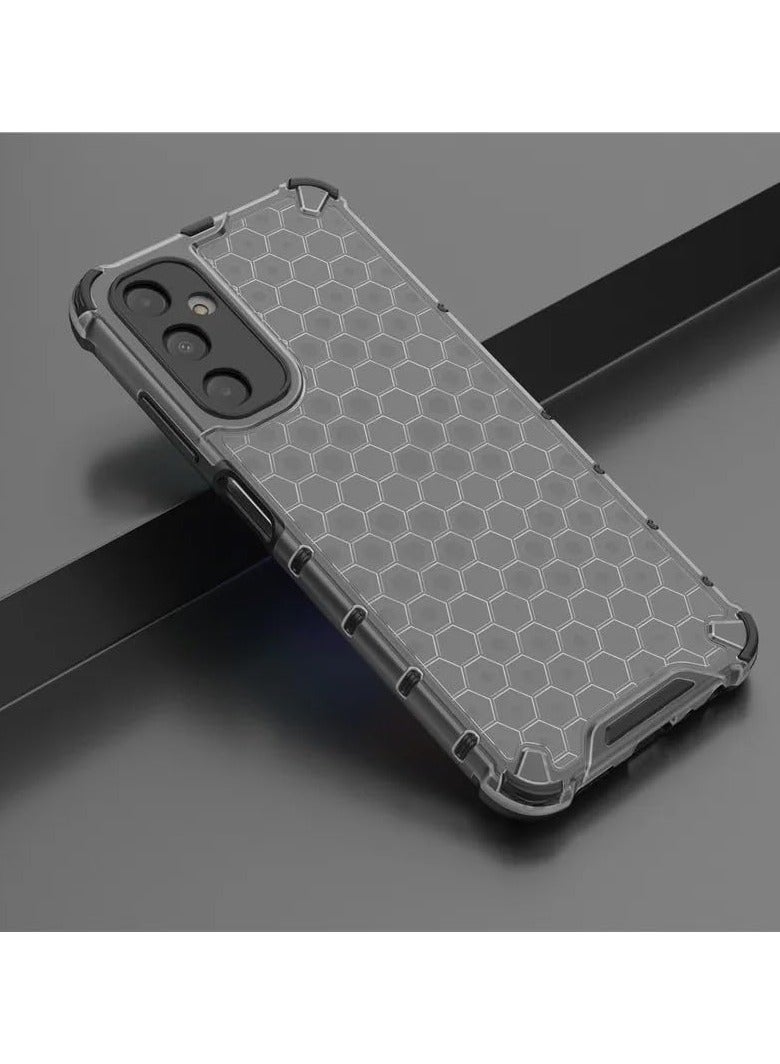 For Samsung Galaxy A05s Shockproof HoneyComb Back Cover, Defender Corners and Semi Transparent Back High Protection Compatible With Samsung Galaxy A05s (6.7'') (Semi-Transparent)