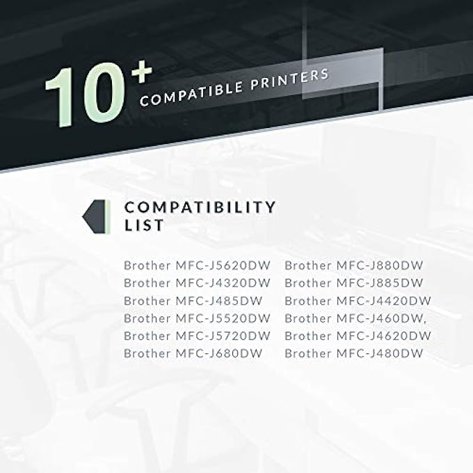 COMPATIBLE INK CARTRIDGE REPLACEMENT FOR BROTHER LC203 LC 203XL 201XL LC201 TO USE WITH MFC-J480DW MFC-J880DW MFC-J4420DW MFC-J680DW MFC-J885DW (4 BLACK, 2 CYAN, 2 MAGENTA, 2 YELLOW, 10 PACK) - Image 3