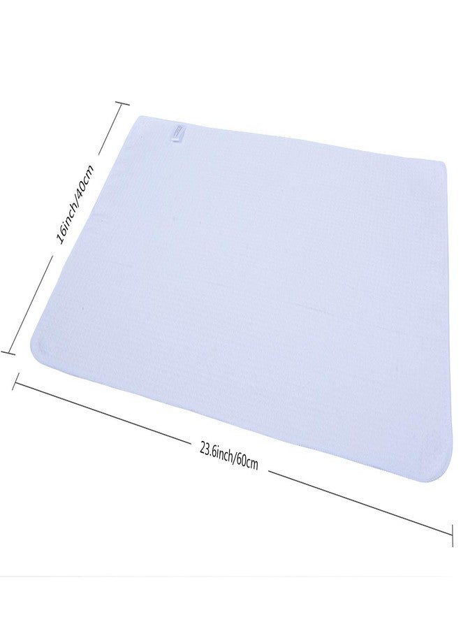 VIVOTE Microfiber Kitchen Towels DIY Sublimation Blank White Tea Towel Waffle Weave Dish Towels Super Absorbent Soft Fast Drying Dish Cloths Reusable Cleaning Cloths 4Pack White 16 Inch X 24 Inch - Image 3