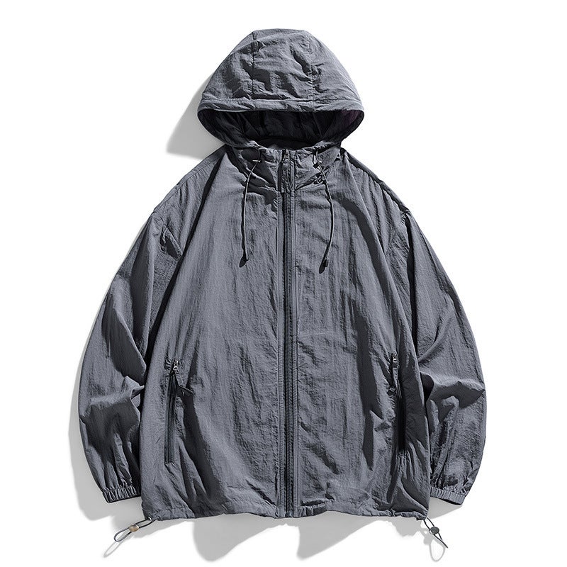 Summer Outdoor Anti-Ultraviolet Sports Coat Men'S Hooded Mountaineering Sun Protection Coat Riverside Fishing Skin Coat - Image 1