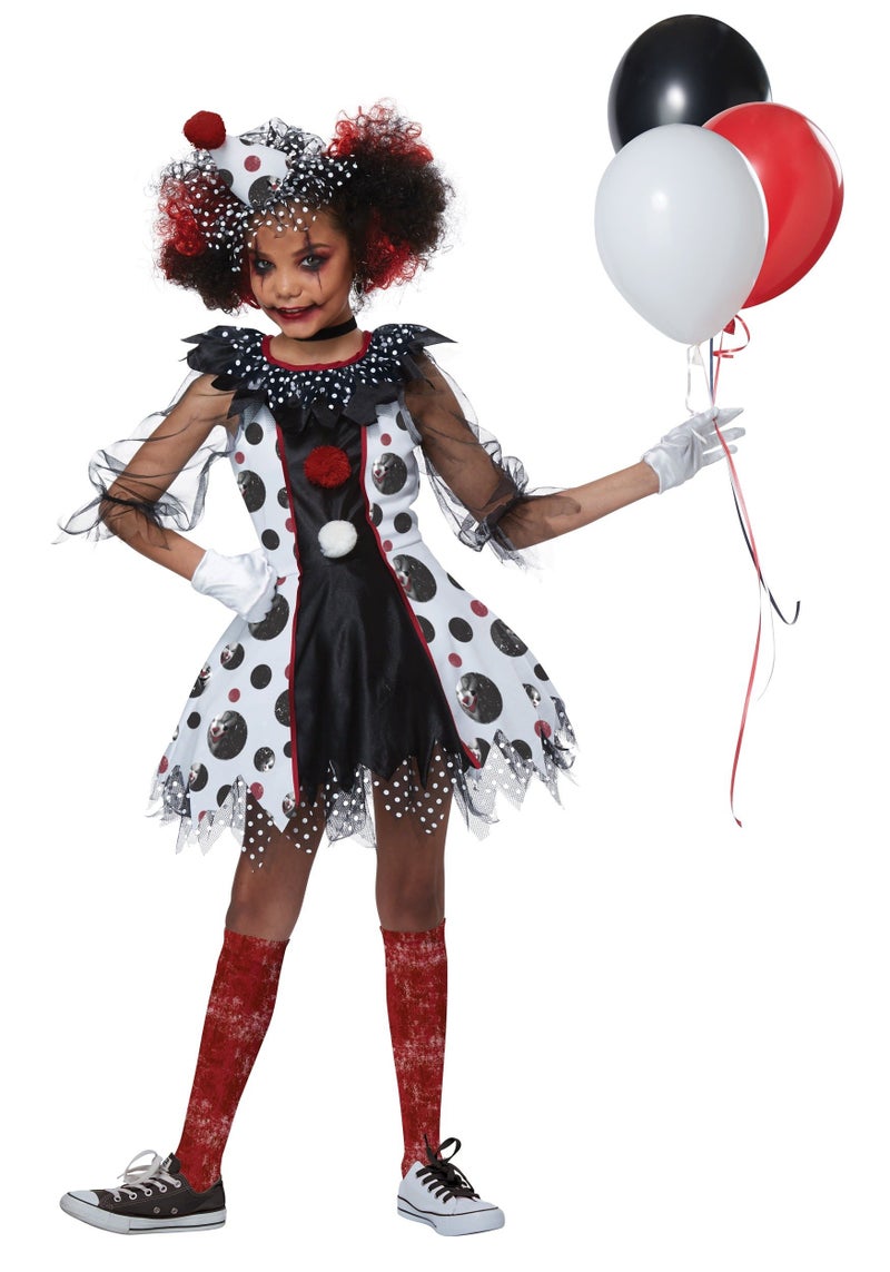 California Costumes Creepy Clown Girls Costume Large