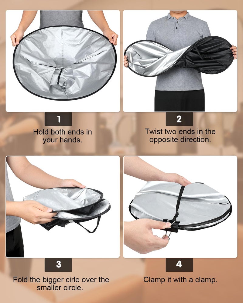 Lictin Hair Cloak - Black Waterproof Foldable Barber Cape Apron, Professional Haircut Cape with 1PCS Comb - Image 3