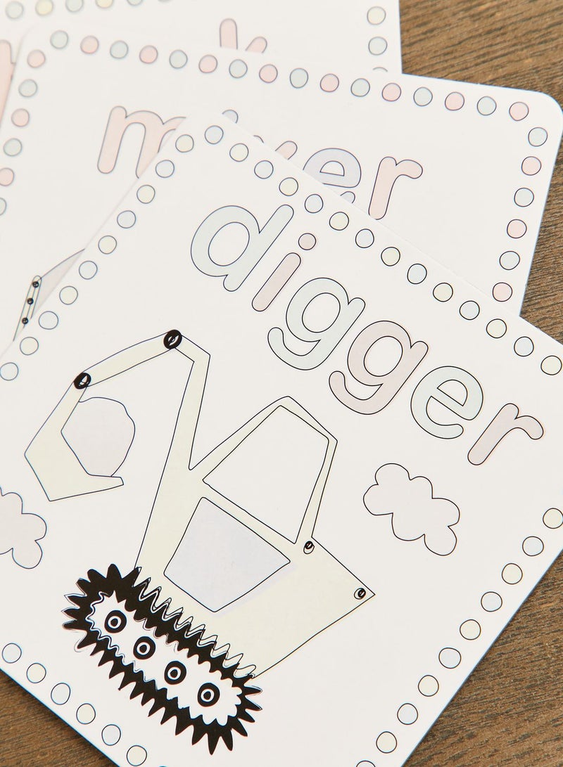 فلوس اند روك بطاقات مع قلم تلوين مائي - Image 4