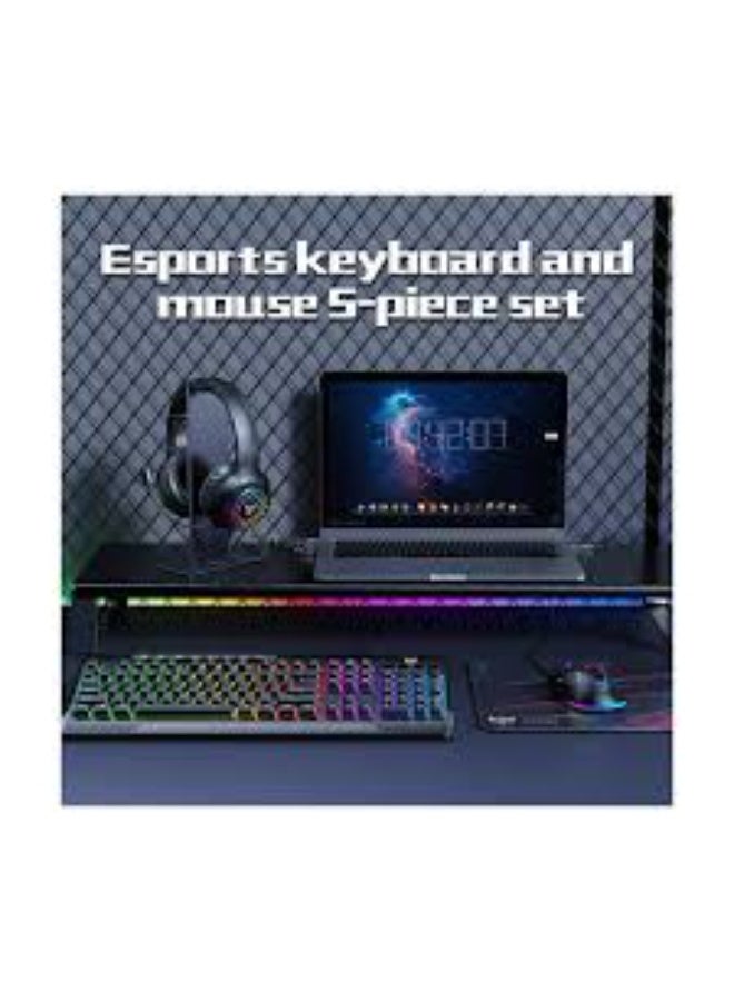 ONIKUMA TZ5006 5 in 1 Combo Gaming Set - Mouse/Keyboard/Headset/Headset stand/ Mousepad - Image 1
