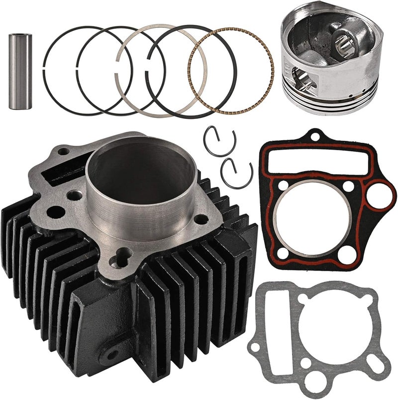 TRKIMAL 52.4mm Engine Parts Cylinder big bore kits with Gaskets and Piston Set for 4 Stroke Chinese TaoTao Coolster ATV 110cc Pit Quad Dirt Bike Go Kart - Image 1