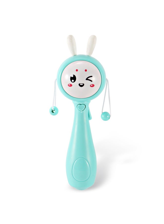 Newborn Baby Toys 3-6 Months Music Rattle Boys And Girls Baby 0-1 Years Old Training Educational Toys-Color:Light Green - Image 1
