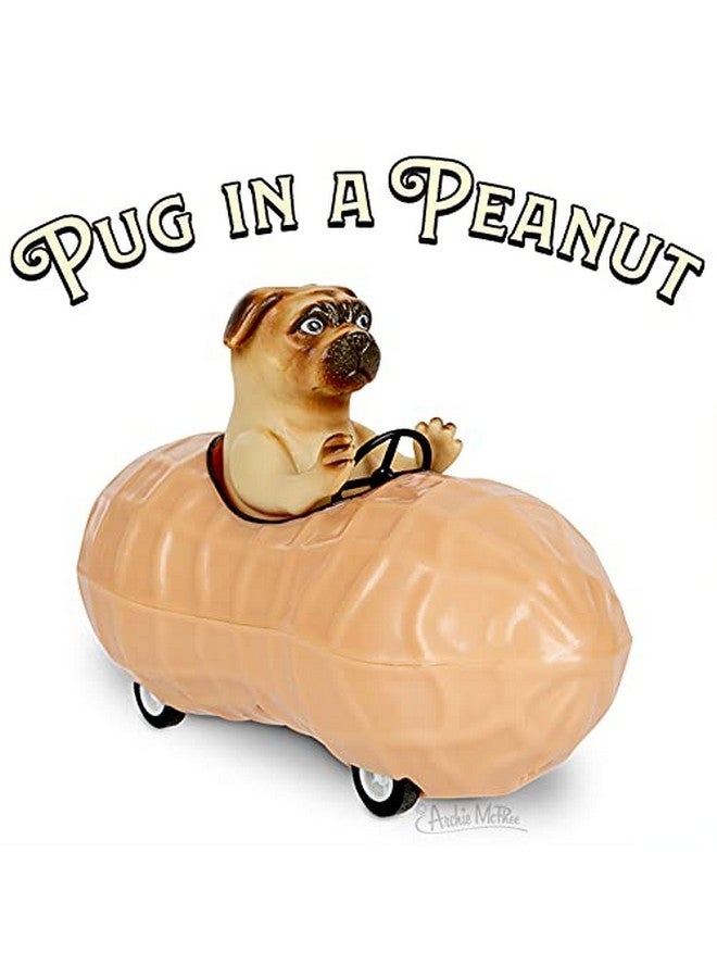 Accoutrements Mcphee Archie Pug in a Peanut Pull Back Toy Car - Image 3
