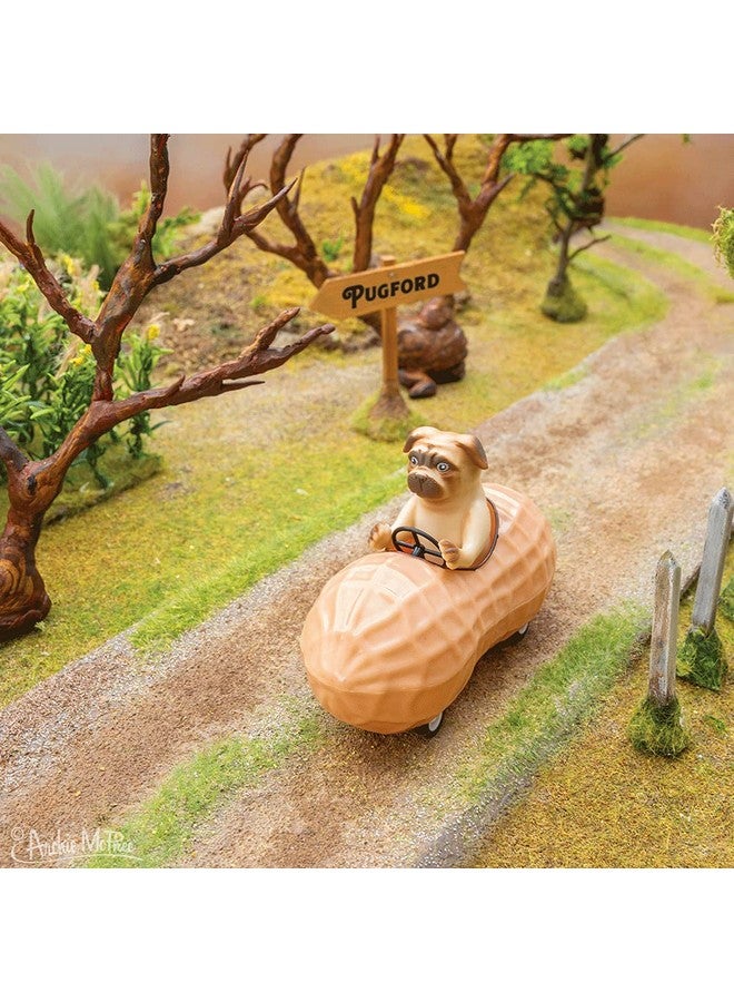 Accoutrements Mcphee Archie Pug in a Peanut Pull Back Toy Car - Image 2