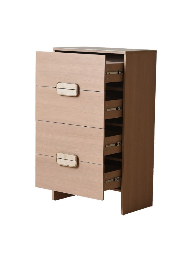 DANUBE HOME Danube Home Travvy Chest Of 4 Drawer With Travertine Stone Top Multifunctional Storage Organiser|Space Saving Drawer Chest Modern Design Furniture For Bedroom Living Room L70Xw40Xh120Cm-Dark Beige  - Image 2