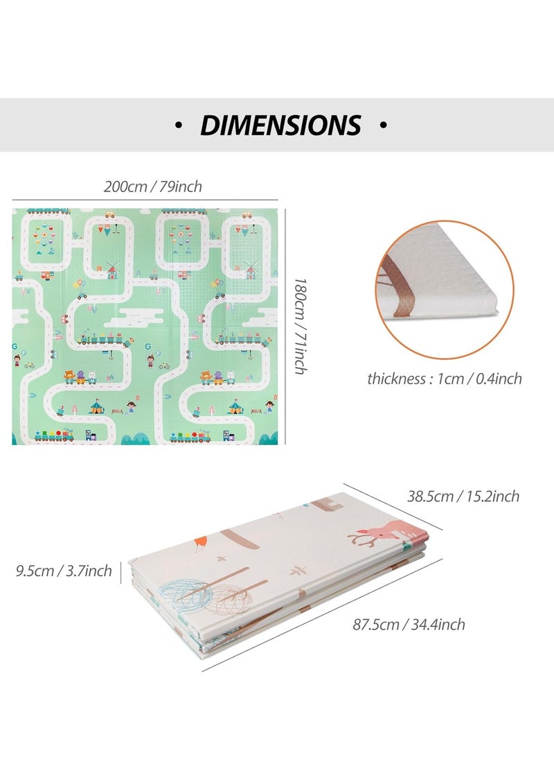 Generic - Baby Play Mat, 200*180 Double-Sided Reversible And Foldable Play Mat, Extra Large Waterproof And Non-Slip Foam Crawling Mat, Portable Baby Floor Mat, Camping Mat - Image 1