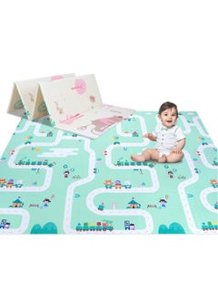 Baby Play Mat, 200*180 Double-Sided Reversible And Foldable Play Mat, Extra Large Waterproof And Non-Slip Foam Crawling Mat, Portable Baby Floor Mat, Camping Mat