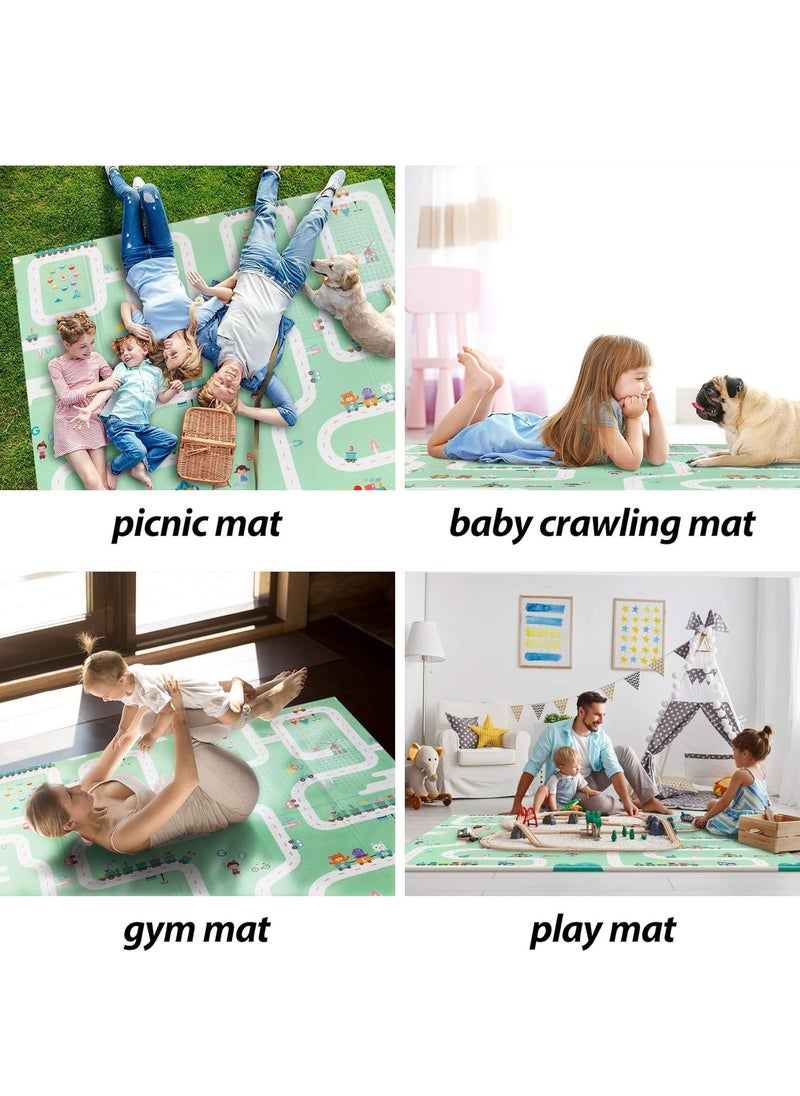 Generic - Baby Play Mat, 200*180 Double-Sided Reversible And Foldable Play Mat, Extra Large Waterproof And Non-Slip Foam Crawling Mat, Portable Baby Floor Mat, Camping Mat - Image 1
