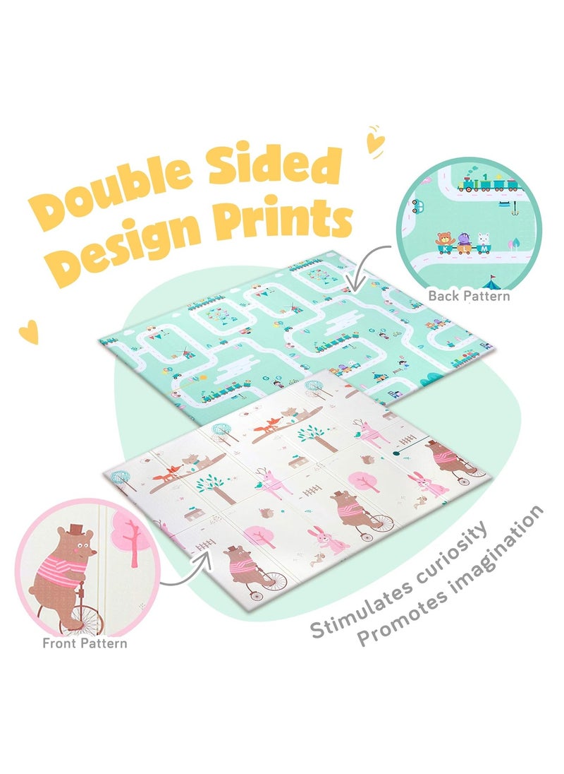 Generic - Baby Play Mat, 200*180 Double-Sided Reversible And Foldable Play Mat, Extra Large Waterproof And Non-Slip Foam Crawling Mat, Portable Baby Floor Mat, Camping Mat - Image 1