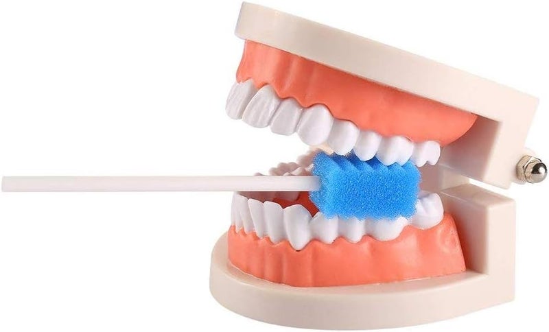 wellgler Disposable Oral Care Swabs Tooth Cleaning Mouth Swabs (50pcs blue) - Image 5