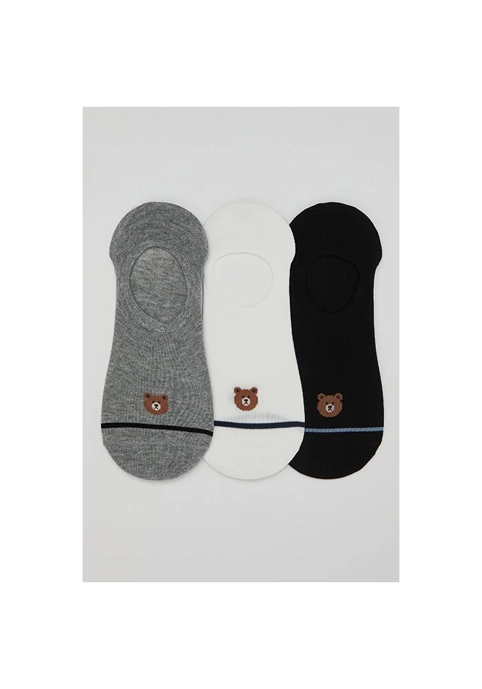 أر أند بي 3 Pack Patterned No-Show Socks