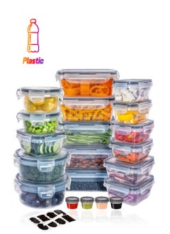 TYCOM TYCOM 20PCS Food storage Containers with Lids, Plastic Leak-Proof BPA-Free Containers for Kitchen Organization, Meal Prep, Lunch Containers (Includes Labels & Pen)  - Image 1