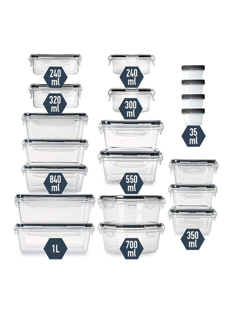 TYCOM 20PCS Food storage Containers with Lids, Plastic Leak-Proof BPA-Free Containers for Kitchen Organization, Meal Prep, Lunch Containers (Includes Labels & Pen)  - Image 2