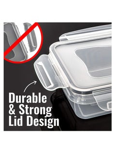 TYCOM TYCOM 20PCS Food storage Containers with Lids, Plastic Leak-Proof BPA-Free Containers for Kitchen Organization, Meal Prep, Lunch Containers (Includes Labels & Pen)  - Image 3