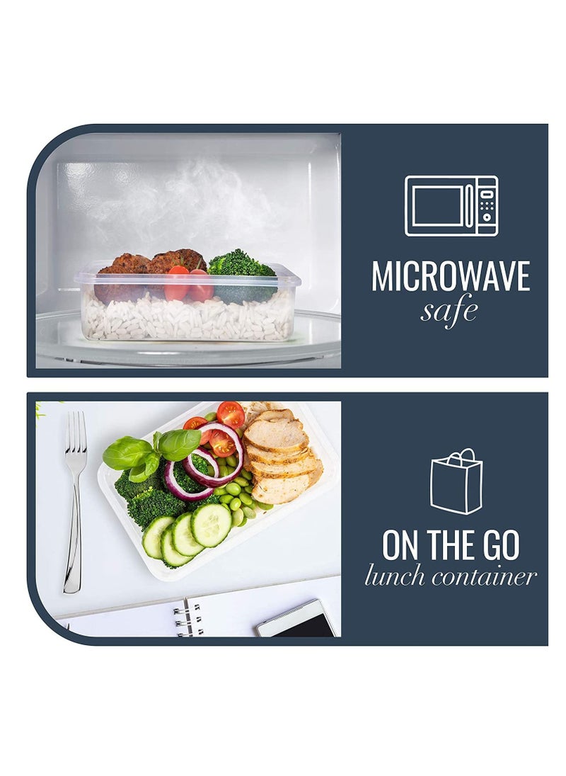 20PCS Food storage Containers with Lids, Plastic Leak-Proof BPA-Free Containers for Kitchen Organization, Meal Prep, Lunch Containers (Includes Labels & Pen)