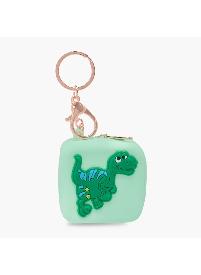 لايف ستايل Bag Charmdinosaur Print- (Silicone) Green \ 6X6X2.8