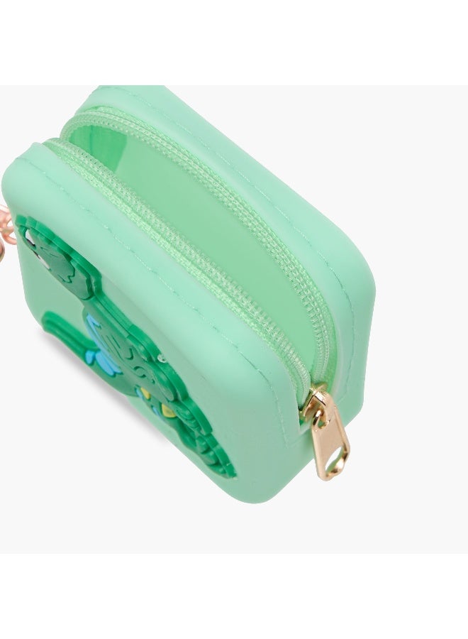 LIFESTYLE Bag Charmdinosaur Print- (Silicone) Green \ 6X6X2.8 - Image 5