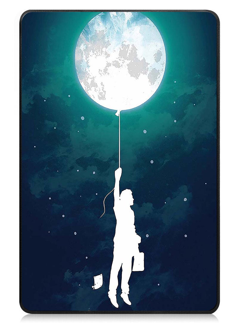 Theodor Protective Flip Case For OnePlus Pad 2 (2024) & OnePlus Pad Pro (2024) With Trifold Stand Auto Wake Sleep Shockproof Cover moon and man illustration 1 - Image 1