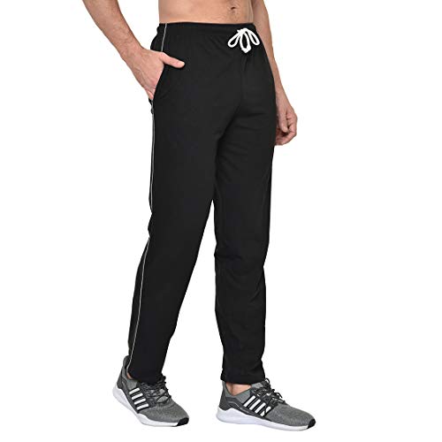 Mack Jonney Men's Cotton Blended Regular Fit Black Pyjamas for Men-D1BLACK0001-XXL, Mid Rise - Image 3
